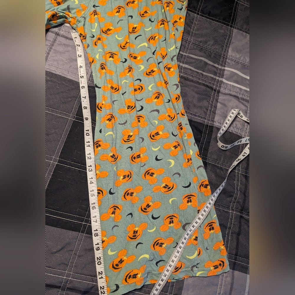 Disney Halloween Mickey Mouse Jack O Lantern Cropped Pajama Bottoms sz S - Picture 5 of 8